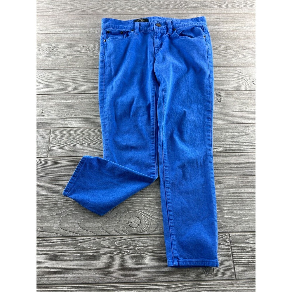 J. Crew Toothpick Skinny Ankle Jeans Size 29 Tall Blue Low Rise Woman's